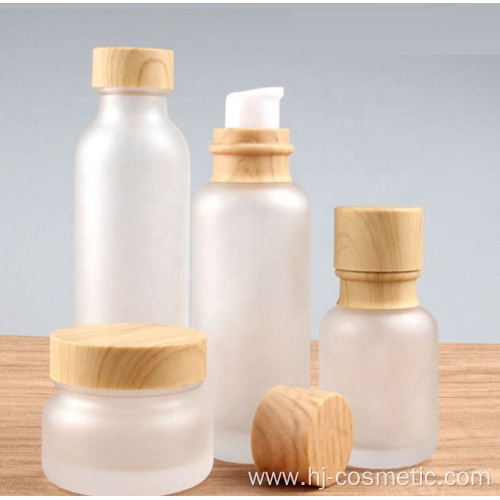 Wholesale empty bamboo cosmetic jars and bottles